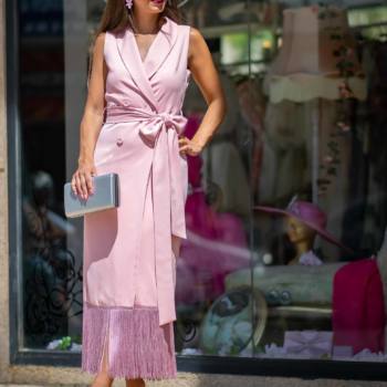 Vestido Blazer Flecos