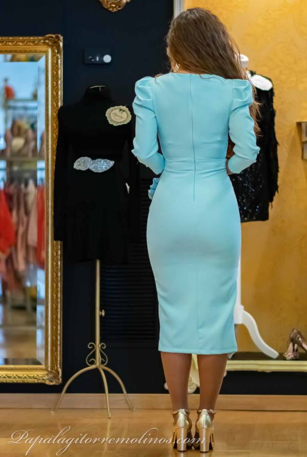 Vestido Talía (Verde Agua) - Imagen 2