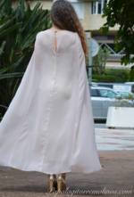 Vestido Drapeado Capa - Imagen 2