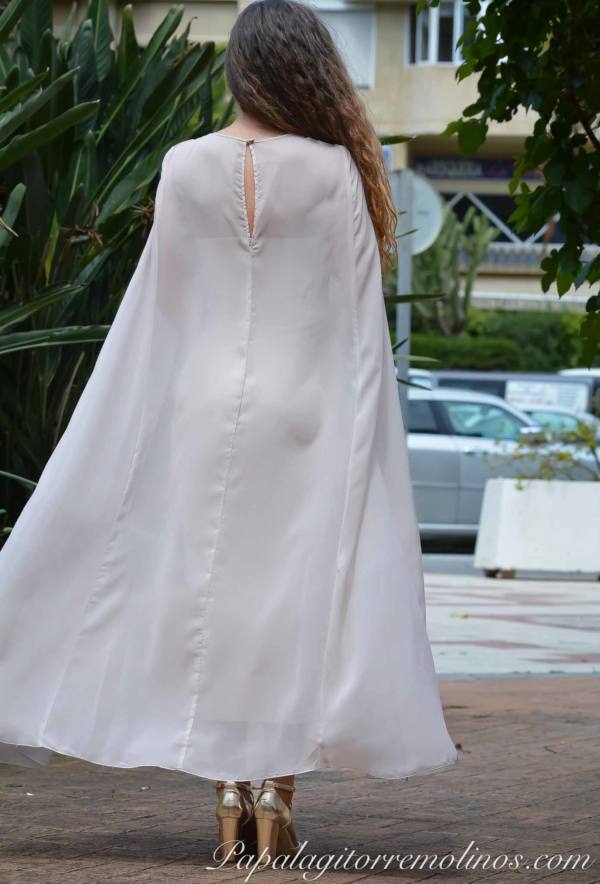 Vestido Drapeado Capa - Imagen 2
