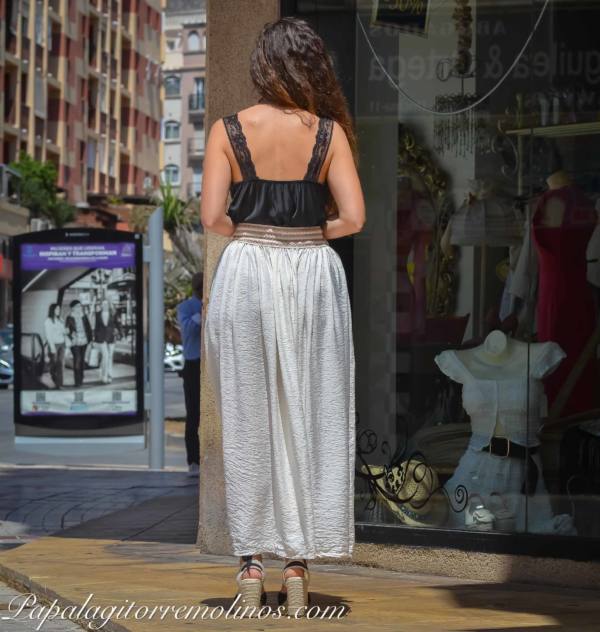 Falda cintura brillo - Imagen 3