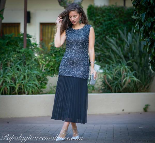 Vestido Falda Plisada - Imagen 3