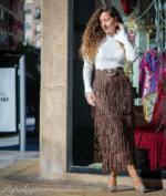 Falda Flecos Midi