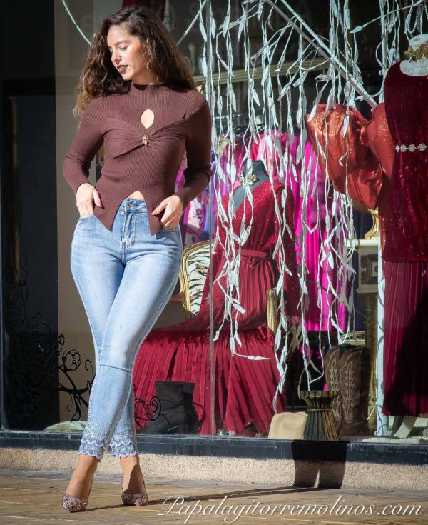 Vaquero Pitillo Brillos - Imagen 1