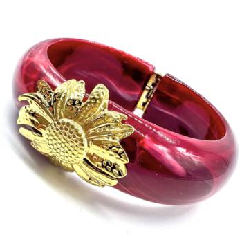 Brazalete Floral Rígido