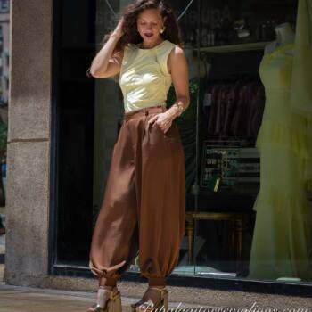 Pantalón Bombacho Satinado