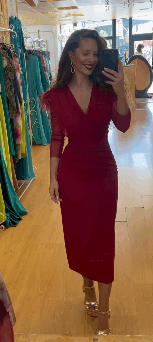 Vestido Noelia (Burdeos) - Imagen 1
