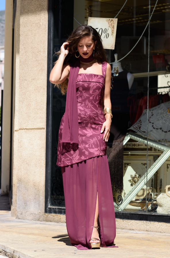 Sin título Vestido Borgoña - Imagen 1