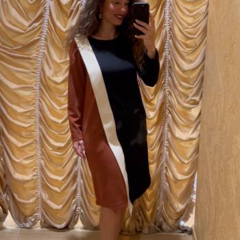 Vestido Midi Bicolor